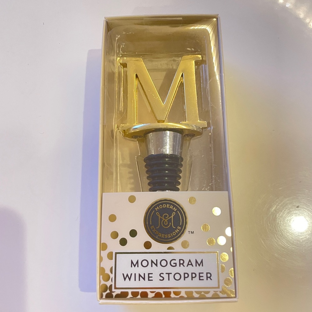 Monogram wine stopper